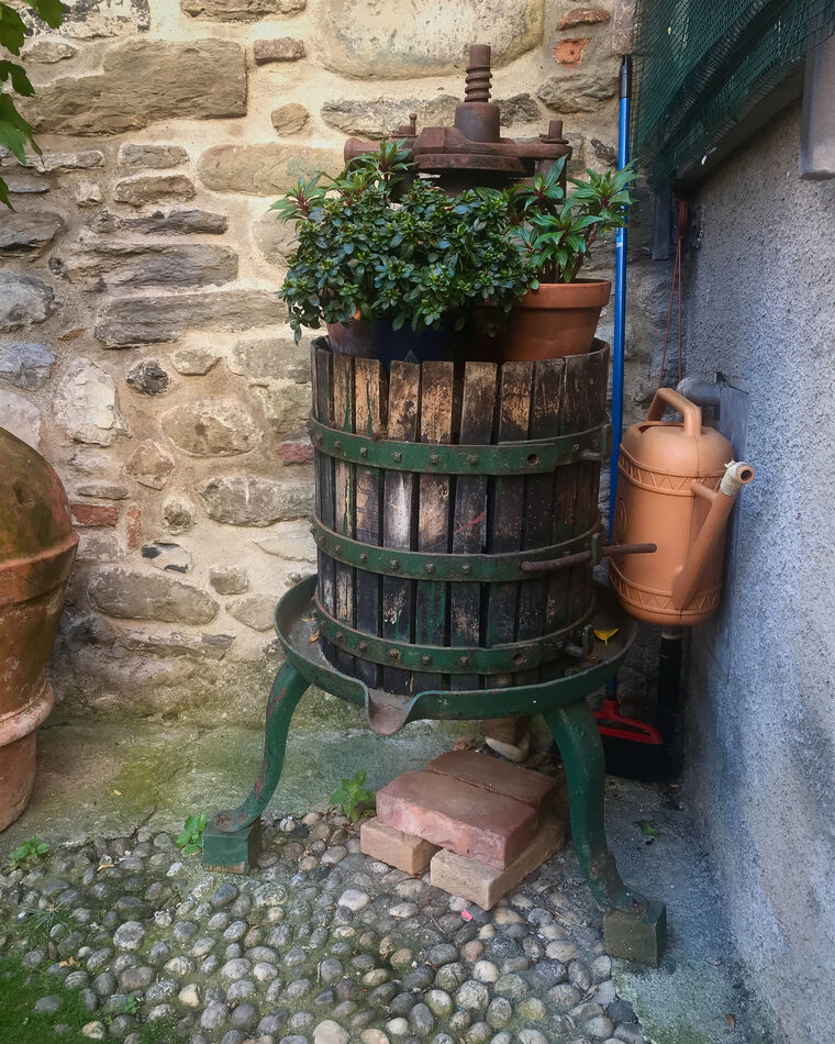 Wine Press Flower Barrel...