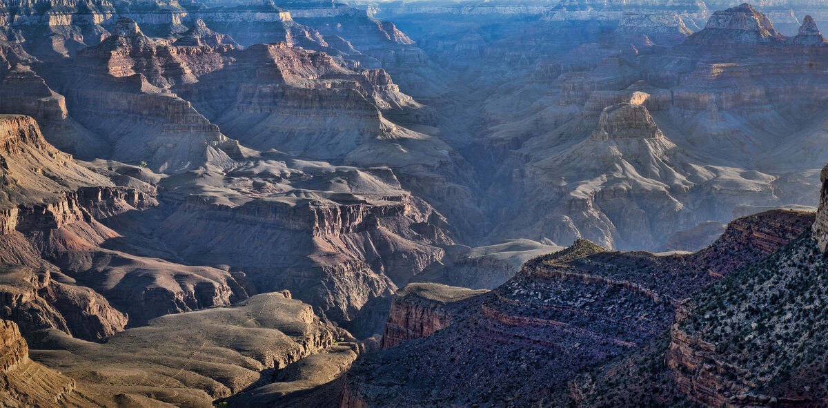 Bright Angel Trail, Grand Canyon (2 shot pano)...
