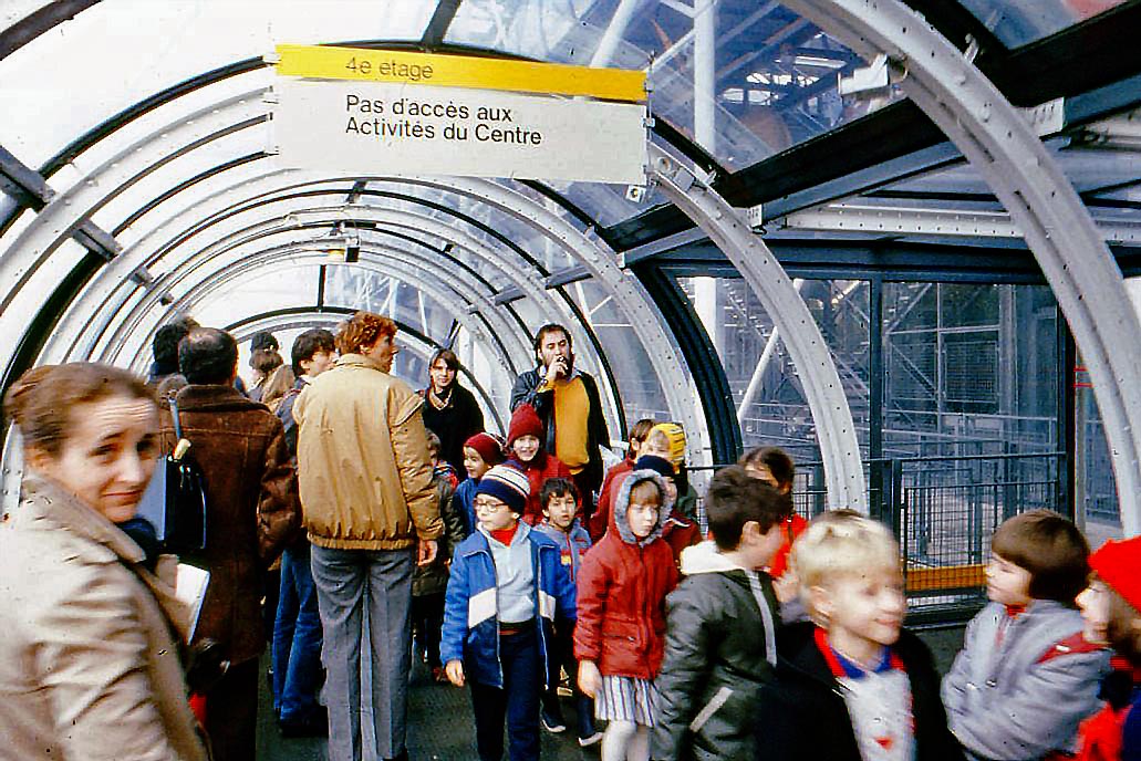 1984:  Paris:  In the exterior Corridor Tube of Po...