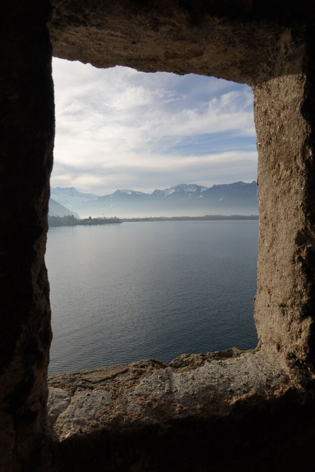 Lake Geneva from the Chillon Castle...