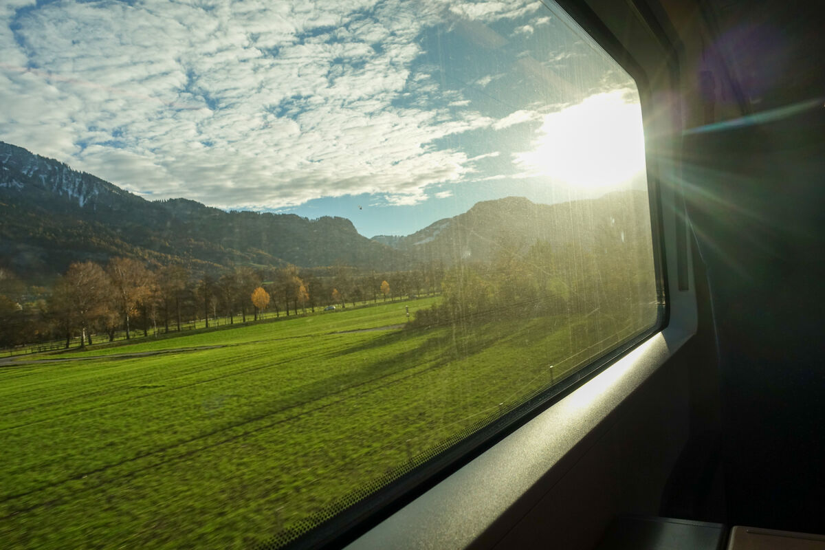 From the Train window we depart to St Moritz (a 4 ...