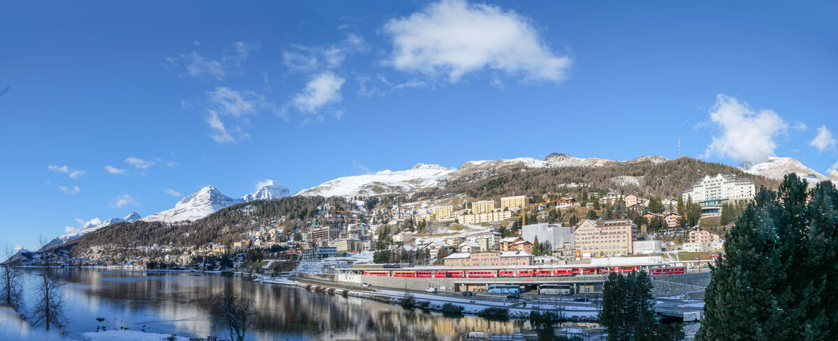 Lake St Moritz and Train station...