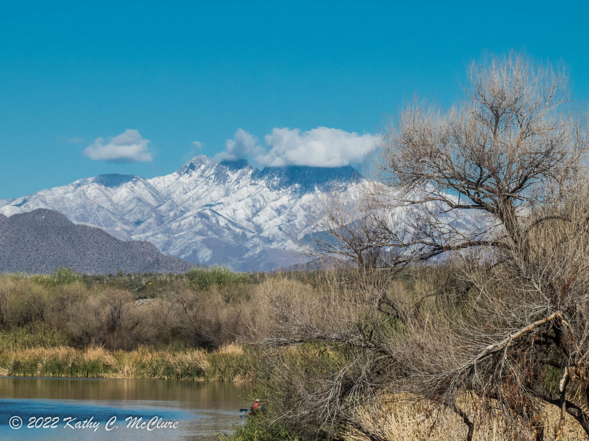 Four Peaks with snow...
