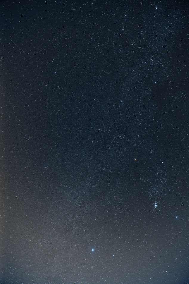 Winter Milky way (Note: the glow at the bottom of ...