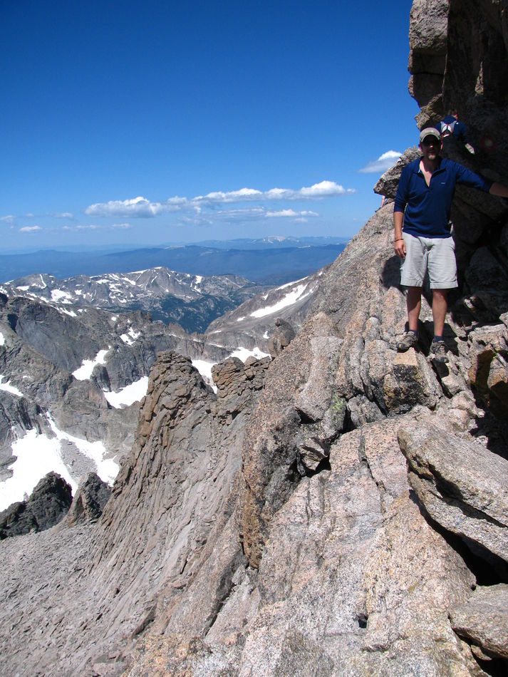 Another climber at some point on The Ledge...