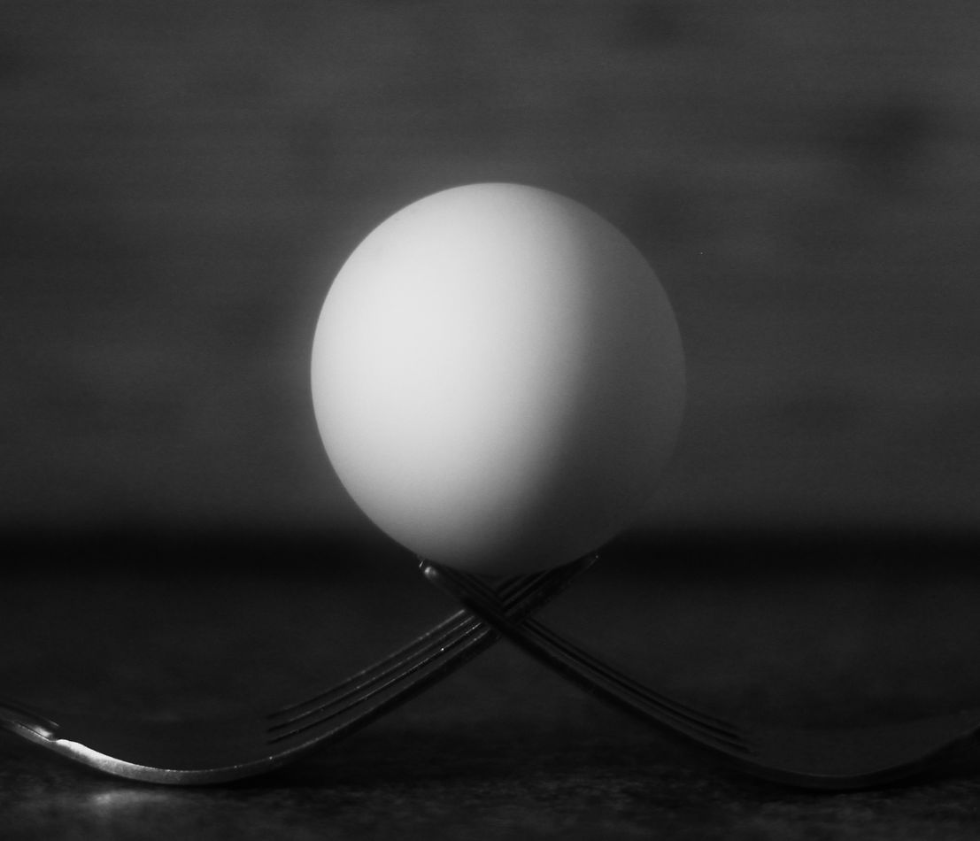 The Iconic Egg on Forks...