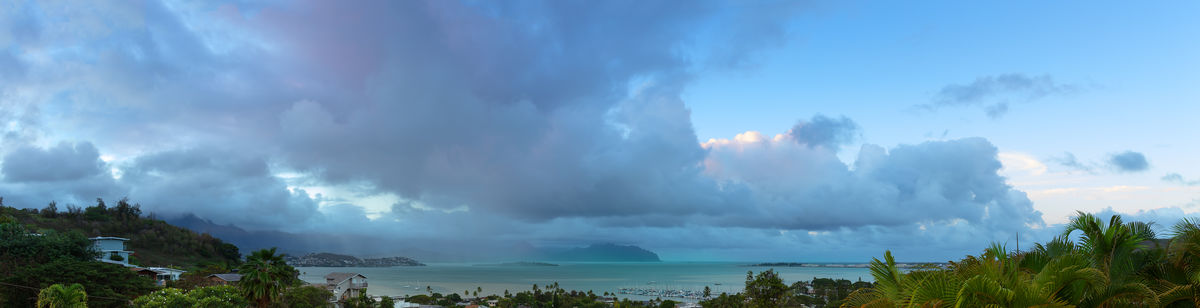 Nine frame pano of Kaneohe Bay on the island of Oh...