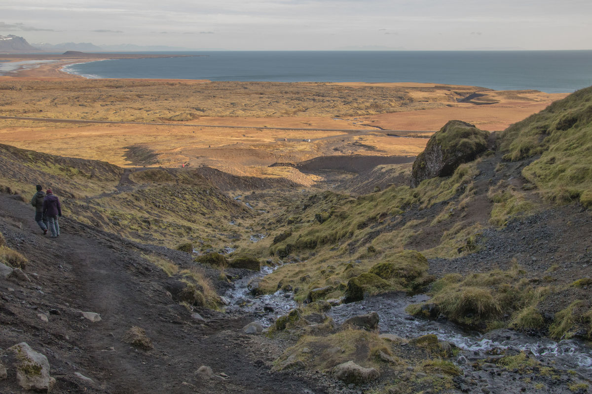 Looking toward the ocean from the entrance to the ...