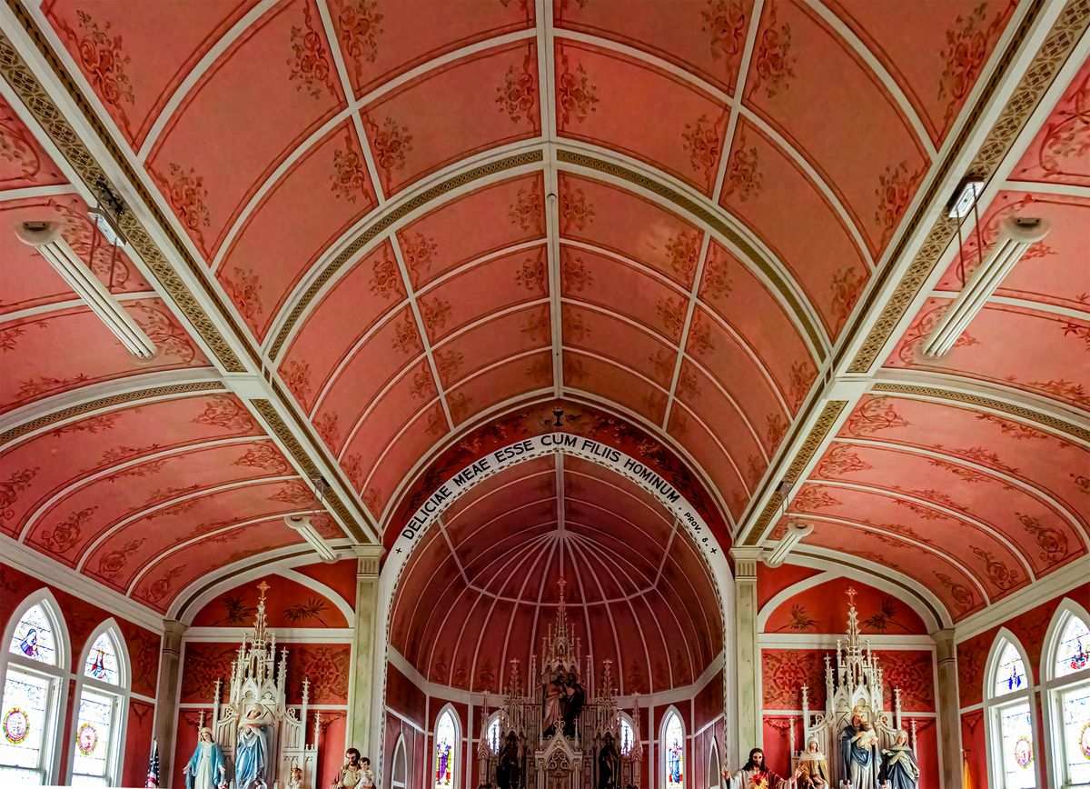 Interior, St. John the Baptist Catholic Church, Am...