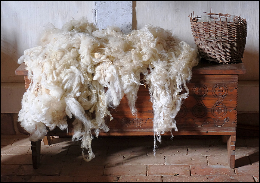 9. Raw wool waiting to be processed....