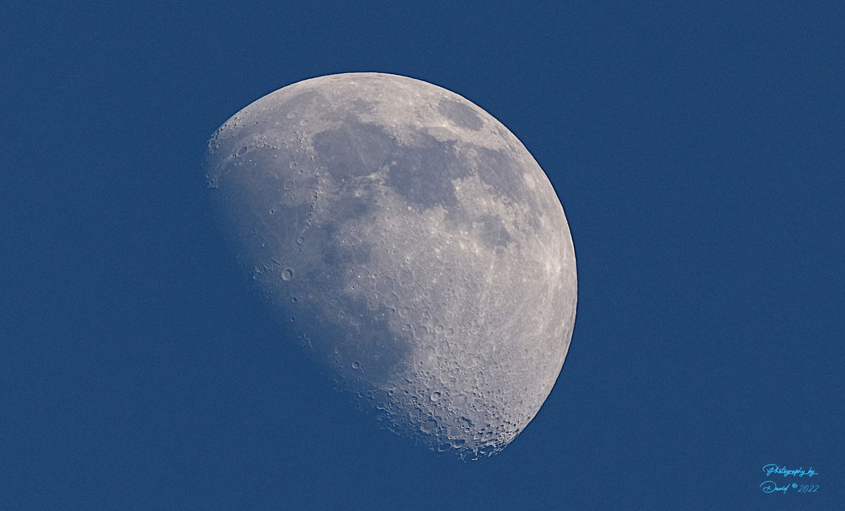Early Evening Waxing Gibbous Moon...