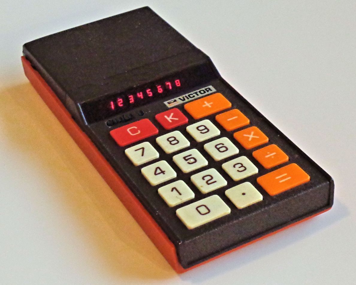 This hand held calculator was one of the first pro...