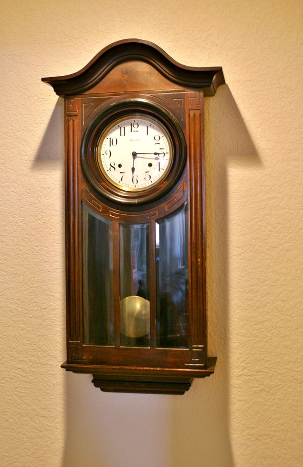 This old clock hung in Dee's grandparent's house f...