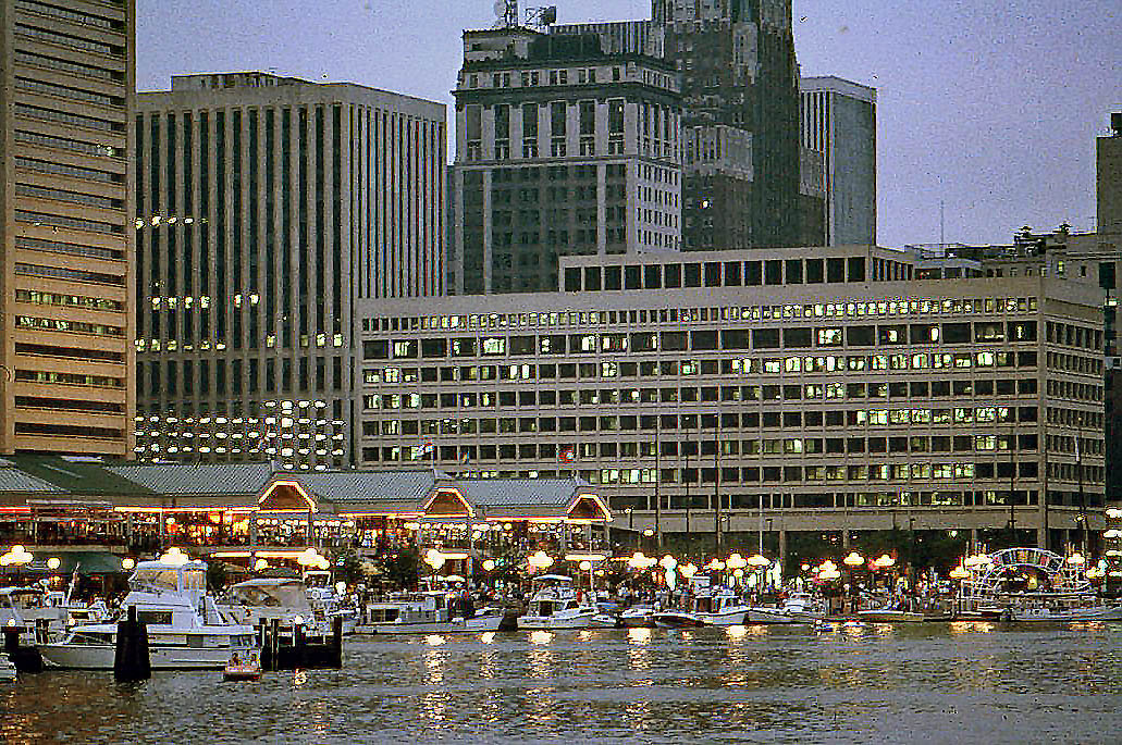 1984 July  Baltimore Maryland  Inner Harbor at Dus...