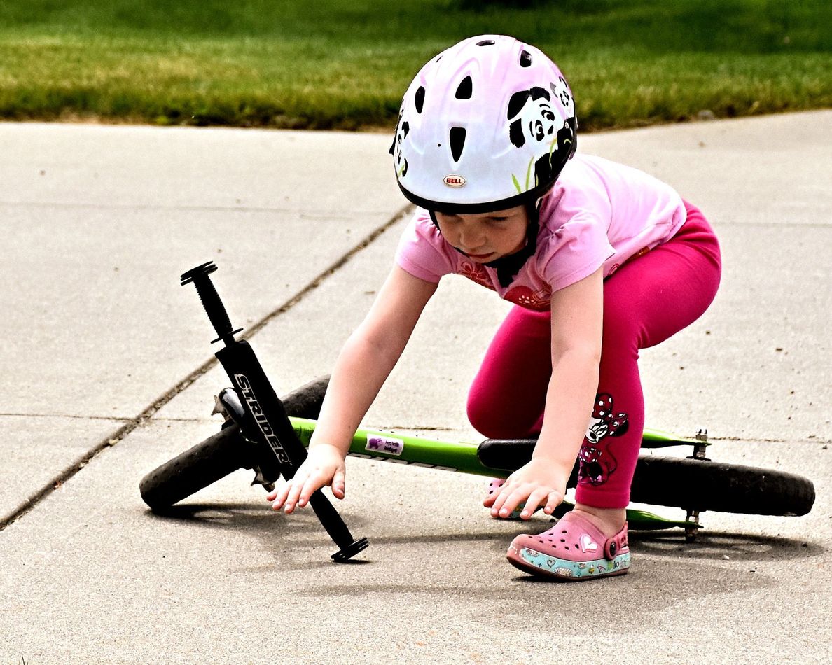 Learning to ride a bike has its up and downs.  Thi...
