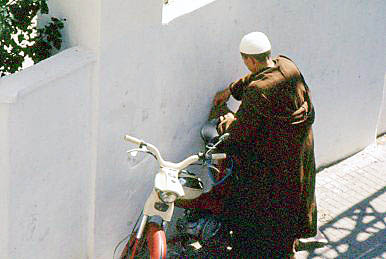 1972 September  Tangier, Morocco  Cyclist  checkin...