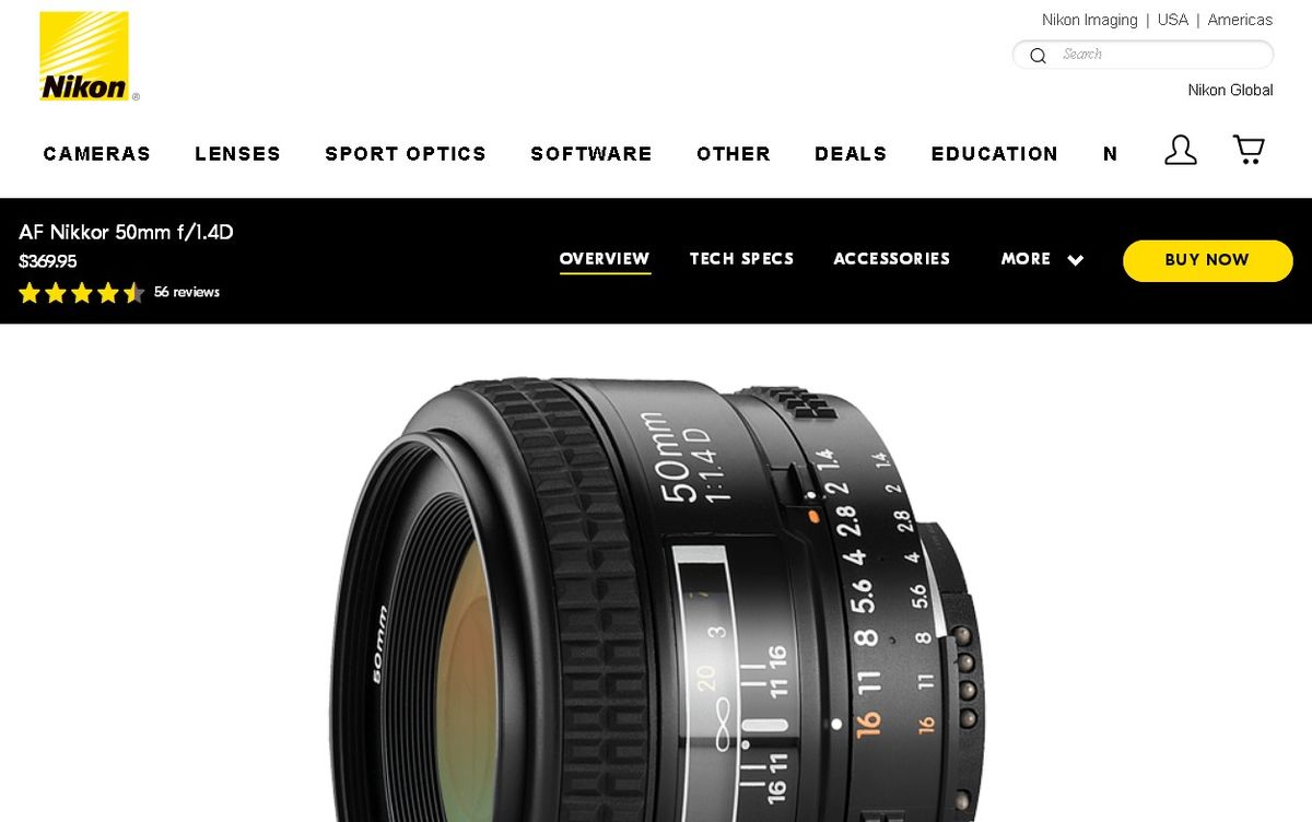 Current Price on Nikon USA portal for a "NEW" AF 5...