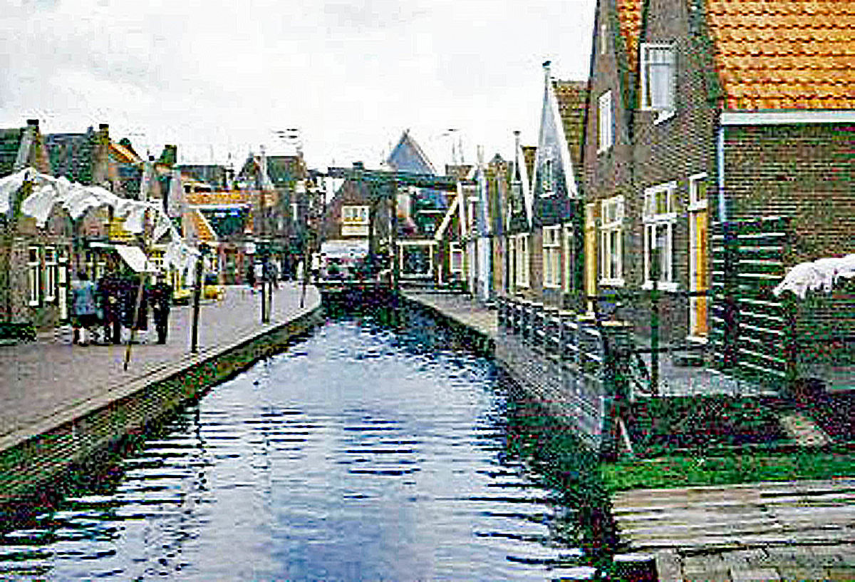 1954 May Holland  Volendam Street Scene...