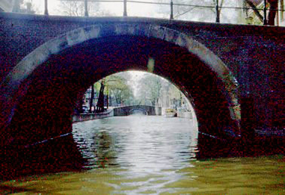 1954 Holland  Amsterdam Canal of the Seven Bridges...