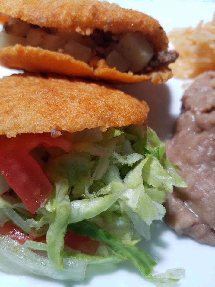 Gorditas with ground beef and potatoes...