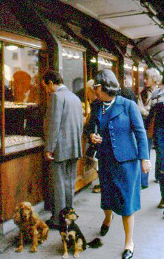 1955 October  Florence, Italy  Shopping on the Pon...