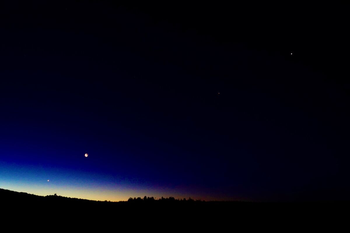 left to right: Venus, Moon, Mars , and Jupiter...