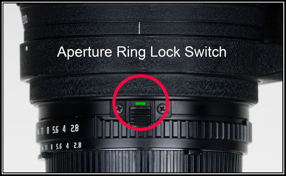 Tokina 80-200mm f/2.8 AT-X Aperture Ring Lock Swit...