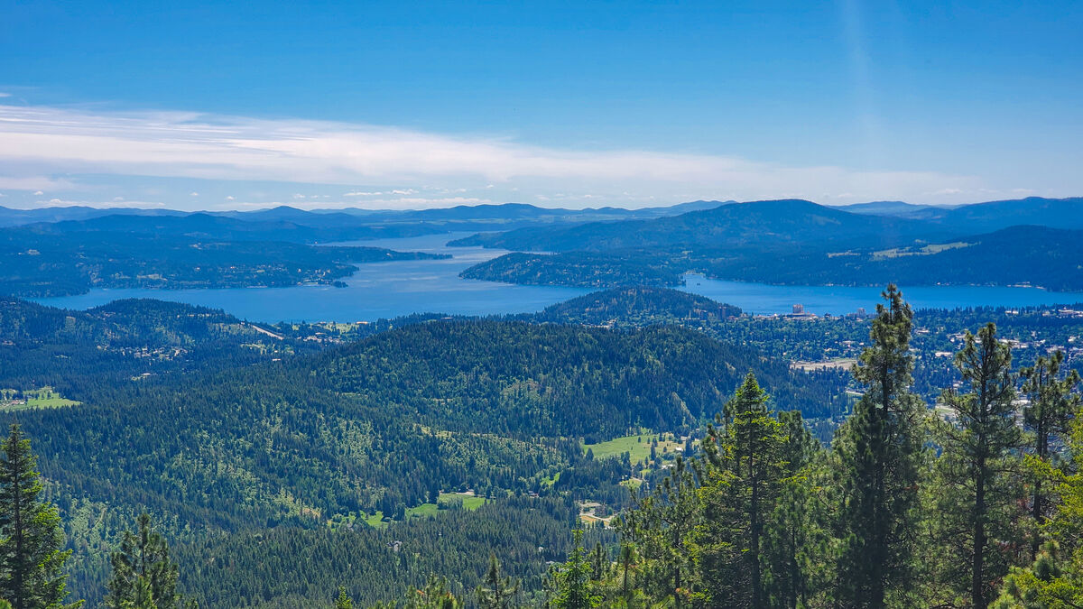 Lake Coeur d'Alene from Canfield Mountain Summit...