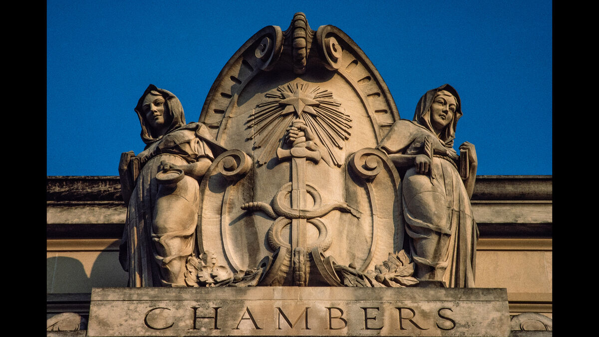 The Chambermaids guard the facade of the main clas...