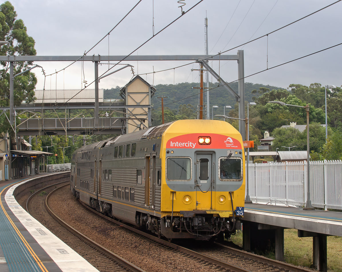 Pic #4 is a southbound train to Sydney. We are loo...