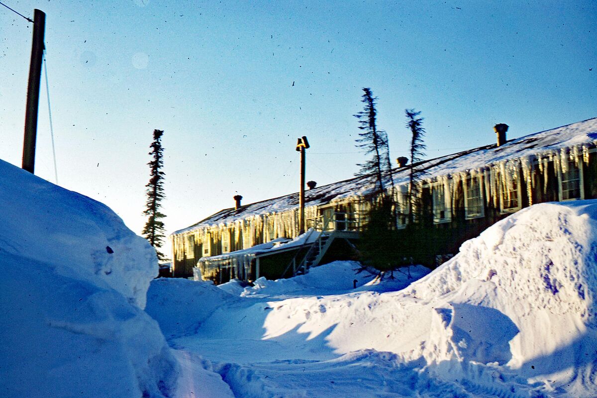 1955 Pit Stop in Goose Bay, Labrador.  12 feet of ...