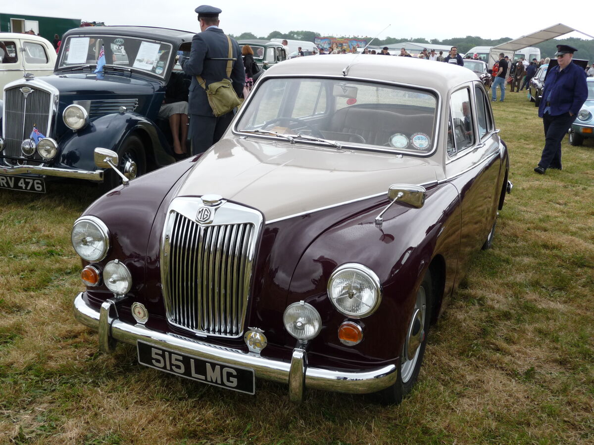 MG Magnette. Next to an old Wolsely...