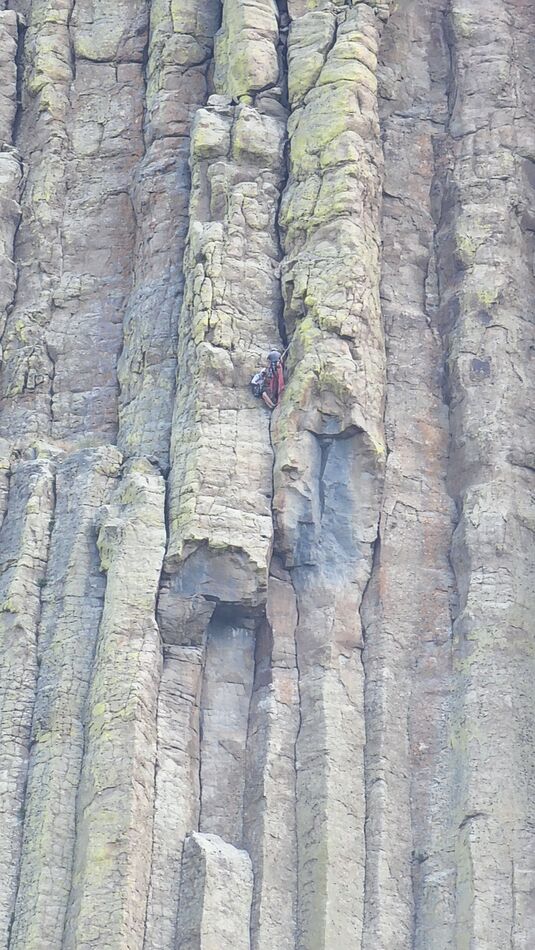 Zoomed on climbers...