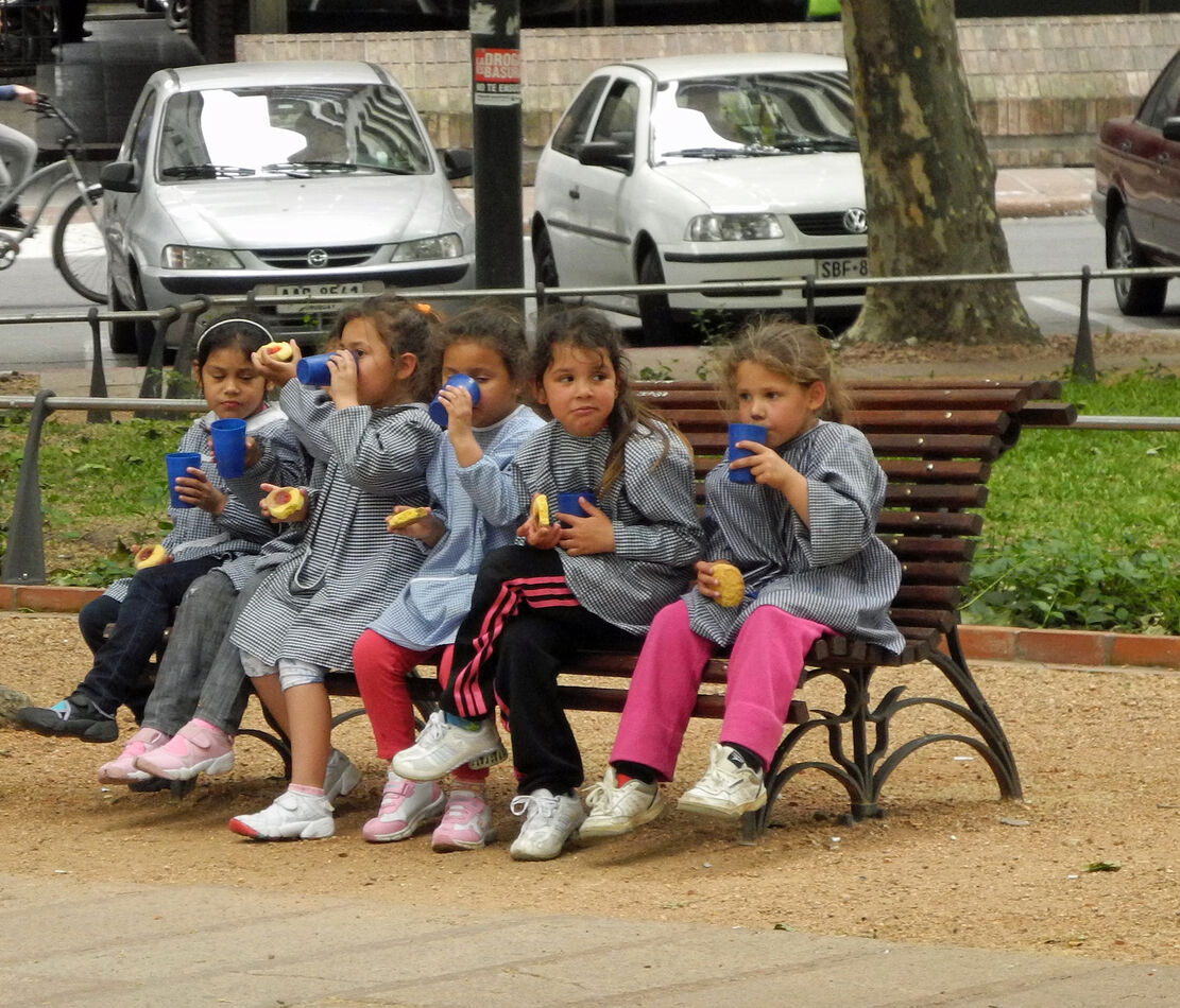 Snack time in Montevideo's Ciudad Viejo...