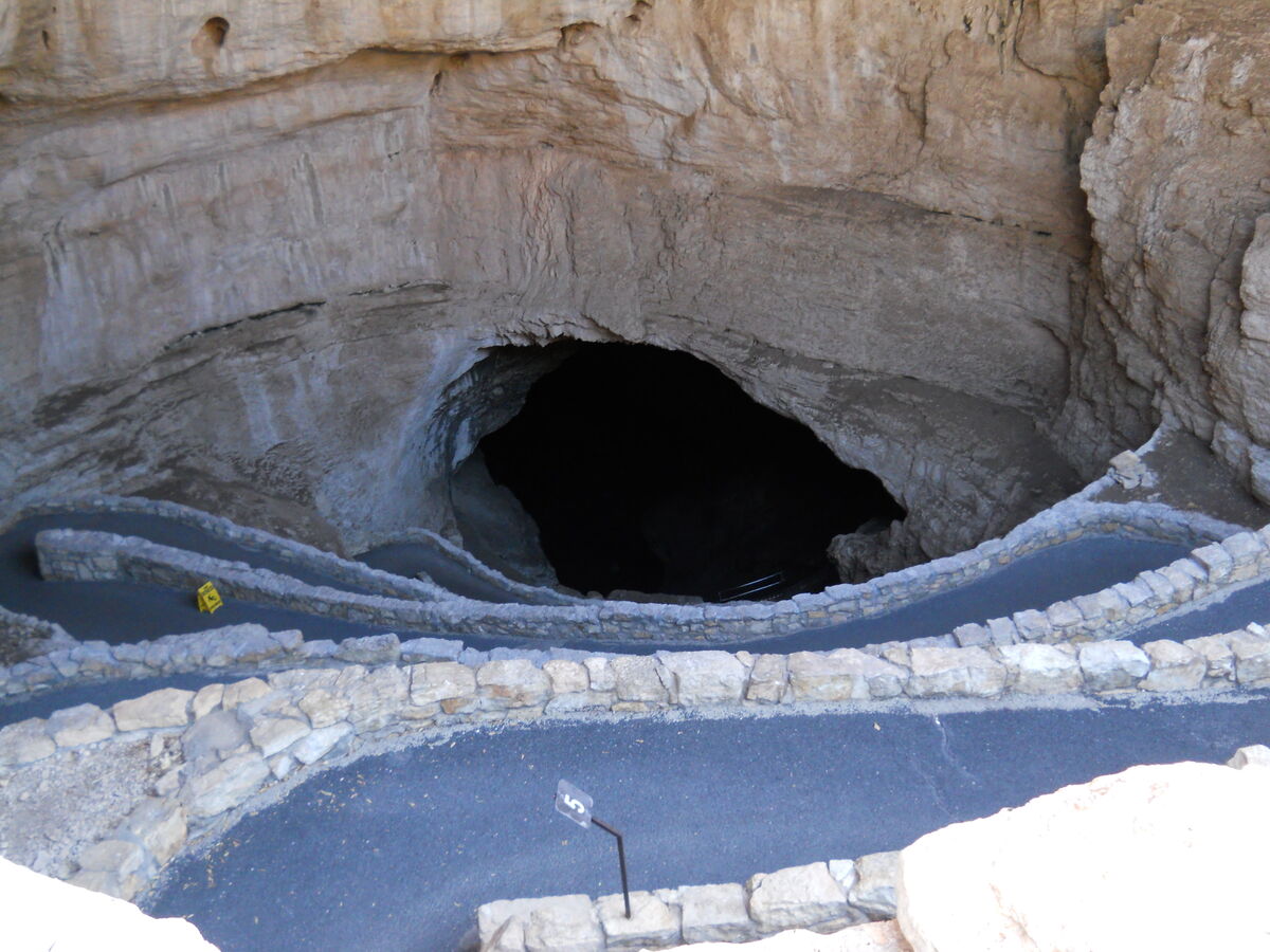 Carlsbad Caverns, the trail in...