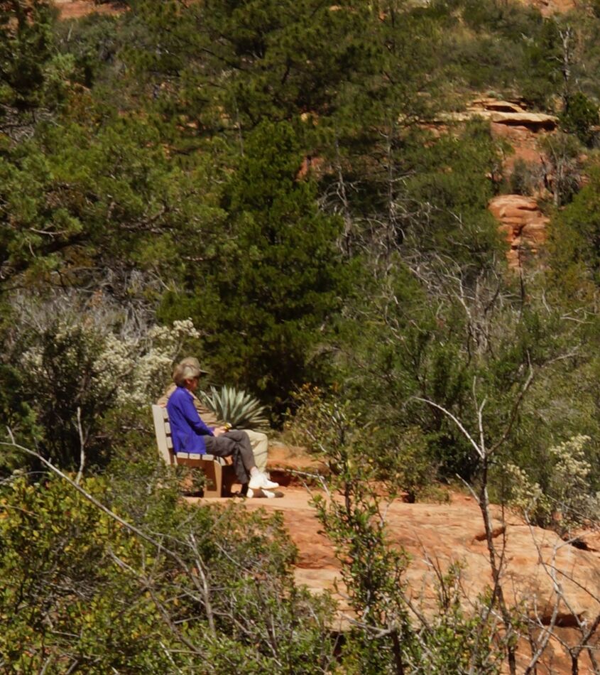 A trail respite in Slide Rock state park between F...