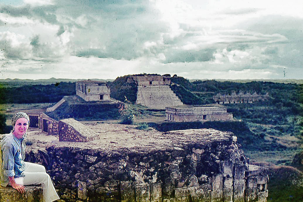 1975 Uxmal, Yucatan    View from the top of the Py...