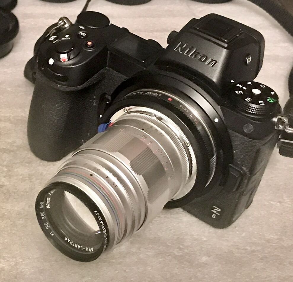 90mm Leica RF lens on Nikon EVF body....