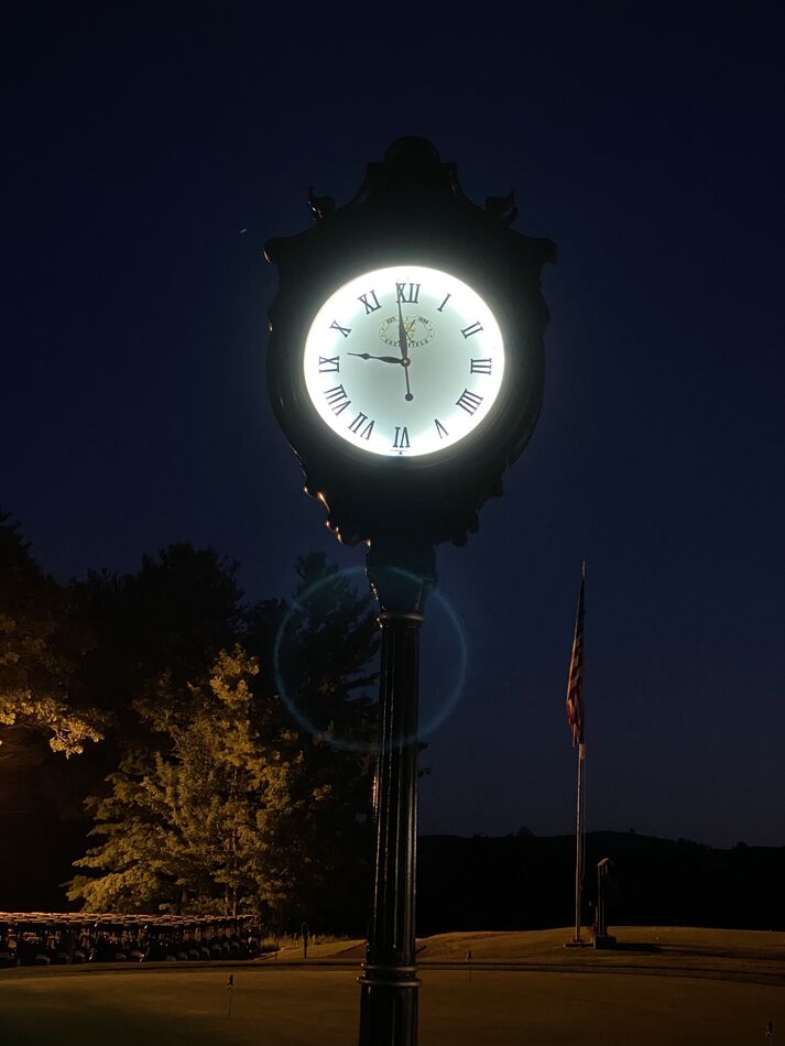 Clock Greenfield MASS, Country Club...