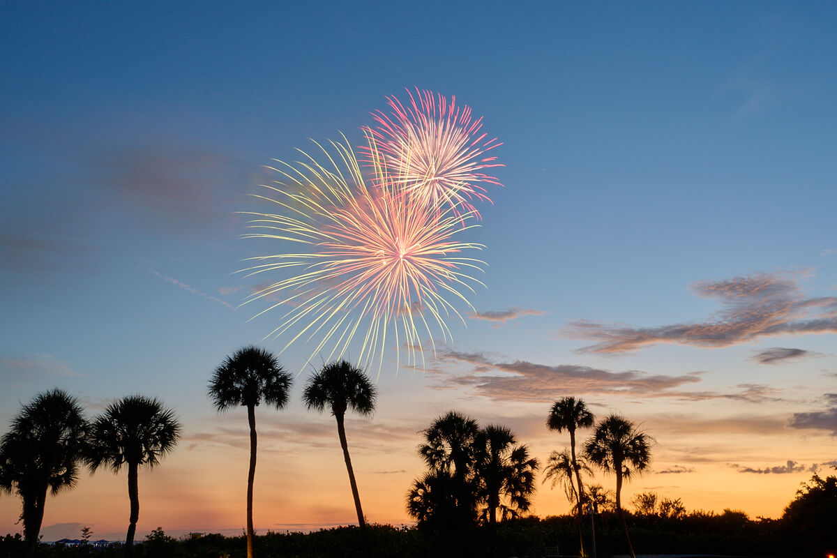 Fireworks, Siesta Key, FL Fireworks were shot off right in front of my