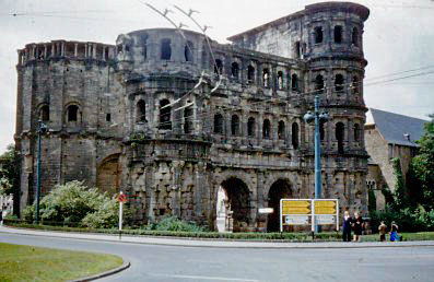 1954 july,  Trier, Germany  The Porta Nigra....