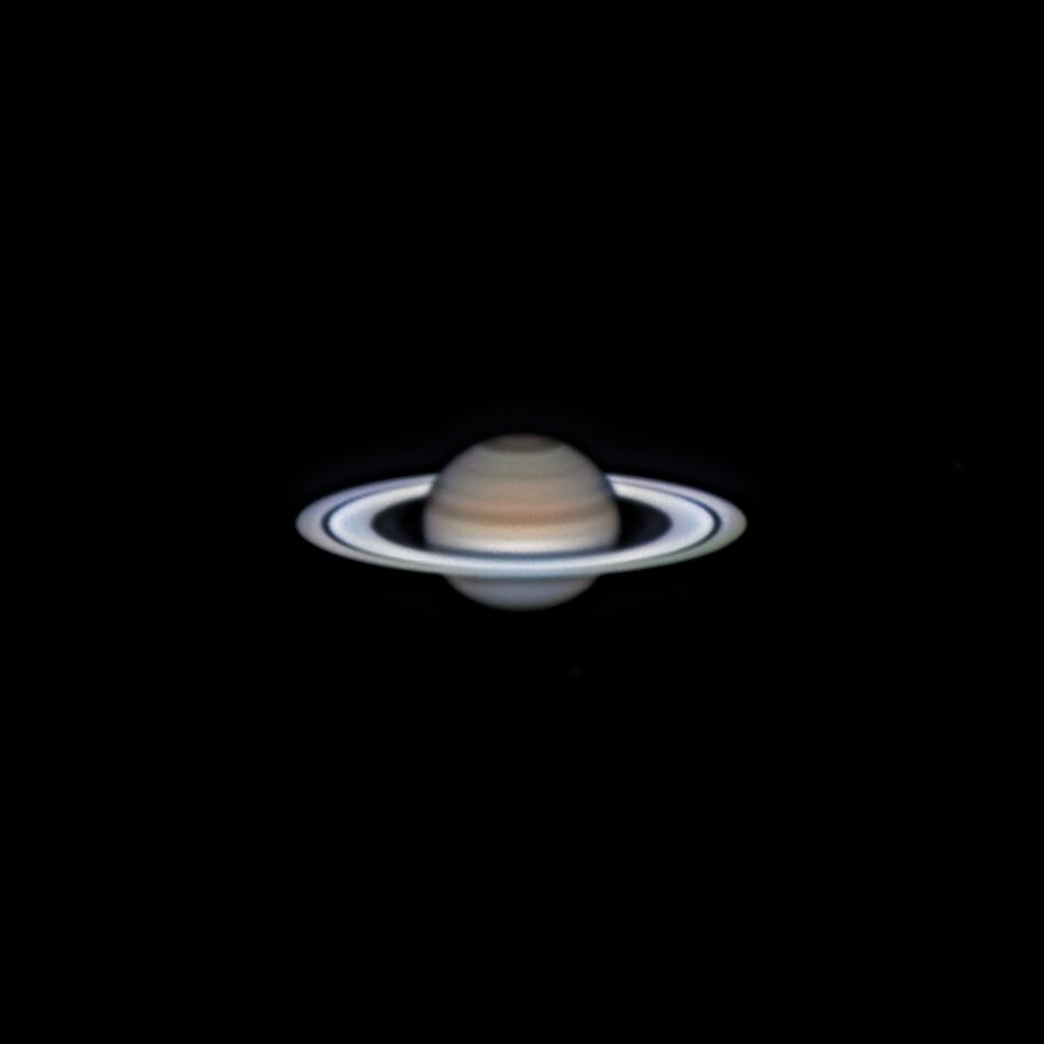 Saturn using a UV filter for the Luminance channel...