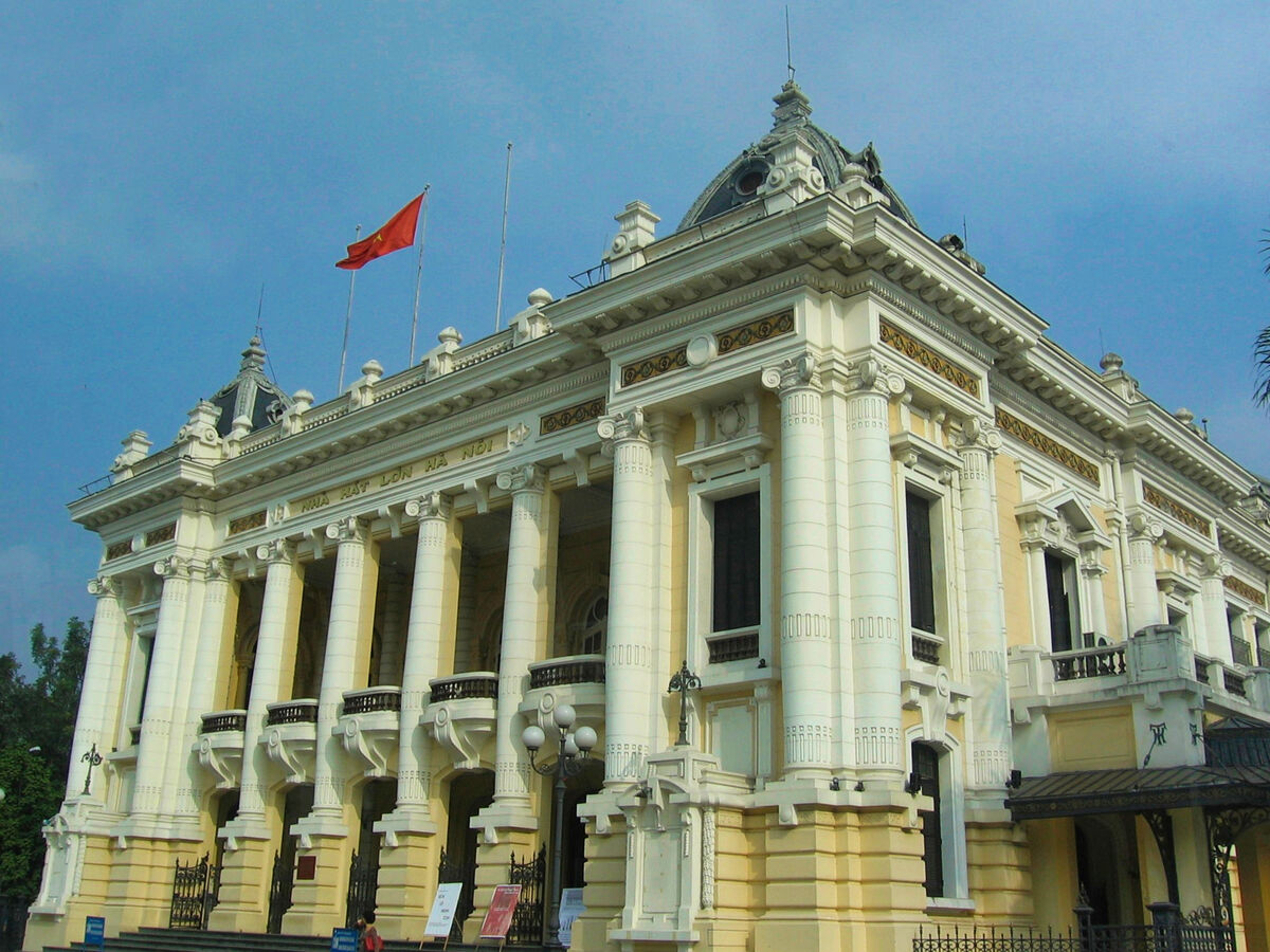 Hanoi Opera House taken from the tour bus...