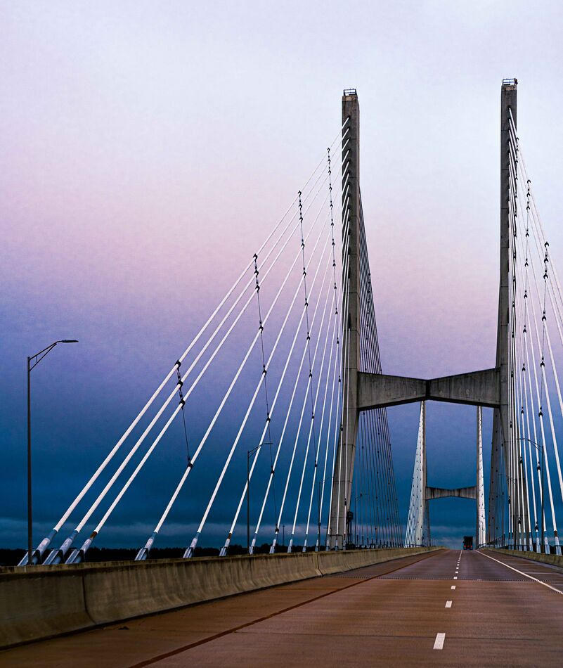 Mississippi River bridge near Greenville, MS...