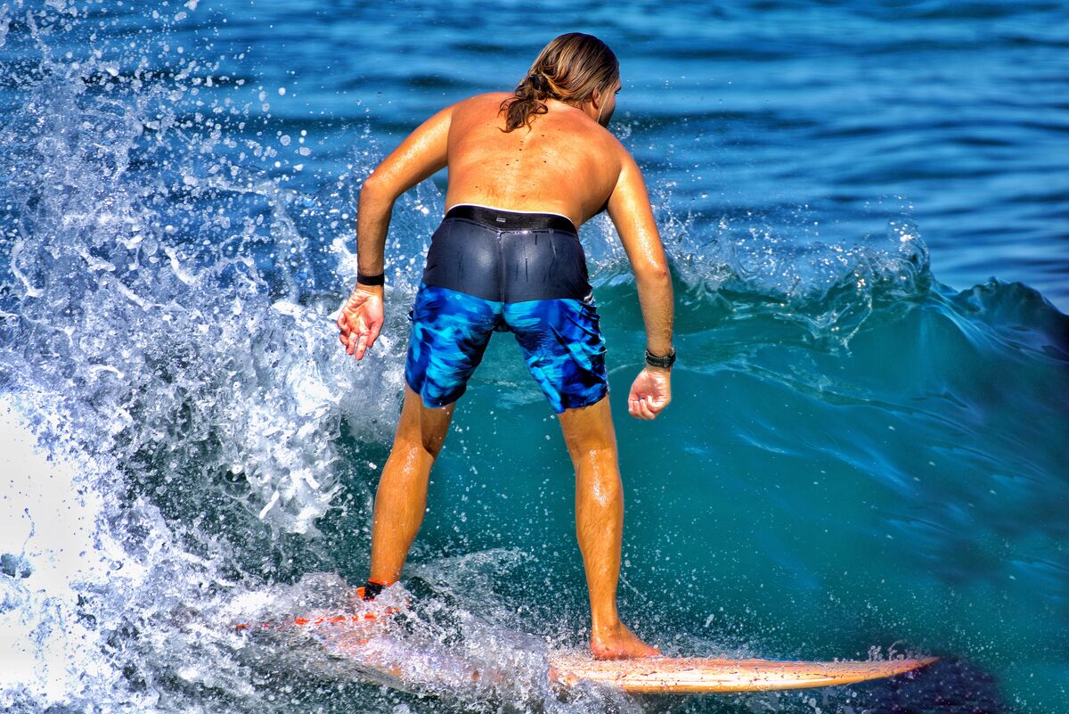 Close up Surfing and body surfing .., close up