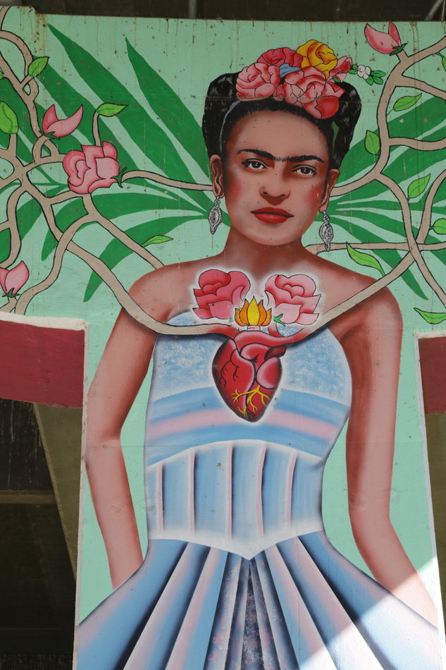 Frida Kahlo in Lincoln Park, El Paso....