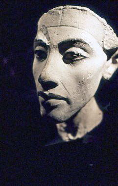 Egyptian Museum:  Bust of Akhenaten, Pharaoh husba...
