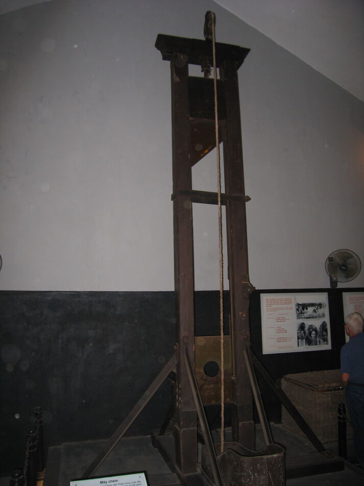 The guillotine room, still with original equipment...