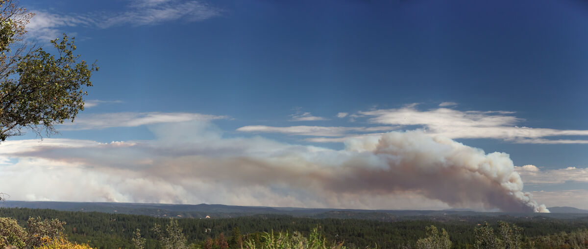 This pano shows the extent of the fire running alo...
