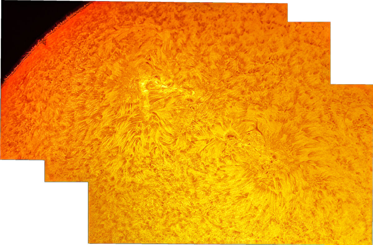 Ha Solar - Panorama of three images...